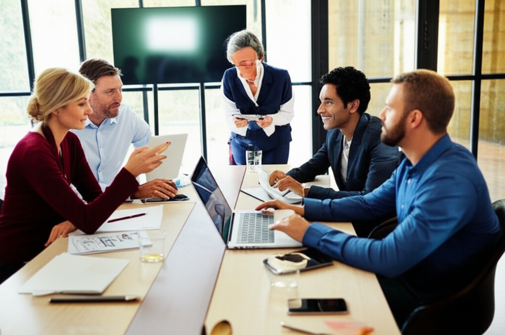 Professional team meeting